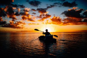 A fishing kayak in the Florida Keys