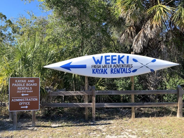 Kayak rental at Weeki Wachee Springs, one of the best springs in Florida for kayaking